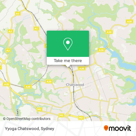 Yyoga Chatswood map