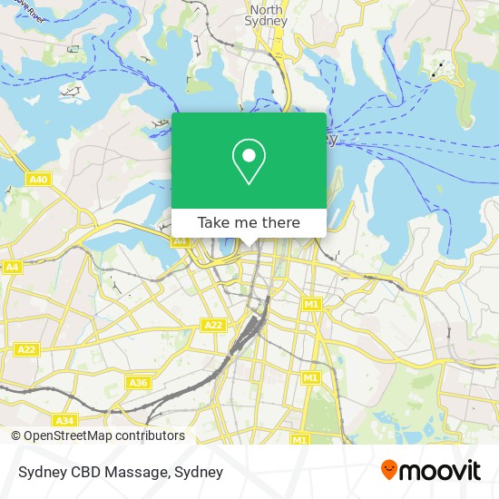 Sydney CBD Massage map