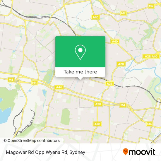 Magowar Rd Opp Wyena Rd map