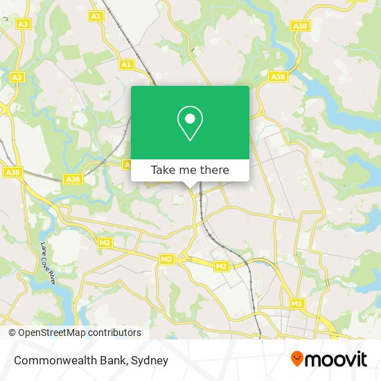 Mapa Commonwealth Bank