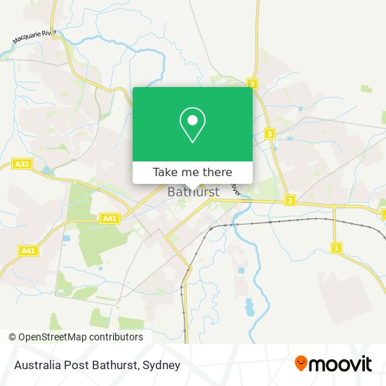 Australia Post Bathurst map