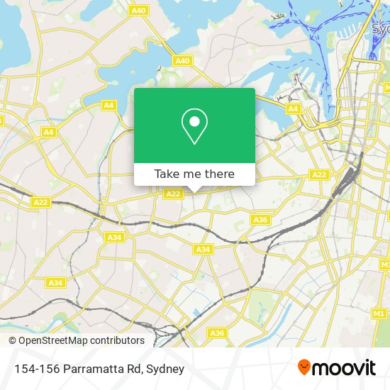 154-156 Parramatta Rd map