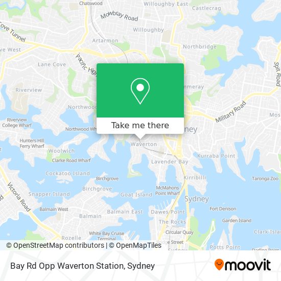 Bay Rd Opp Waverton Station map