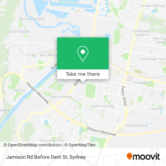 Jamison Rd Before Dent St map