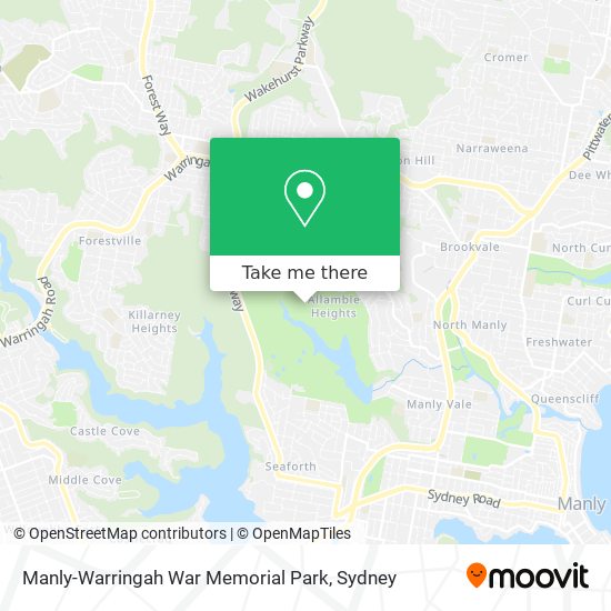 Mapa Manly-Warringah War Memorial Park