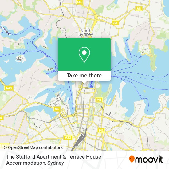 The Stafford Apartment & Terrace House Accommodation map