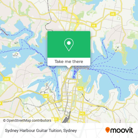 Sydney Harbour Guitar Tuition map
