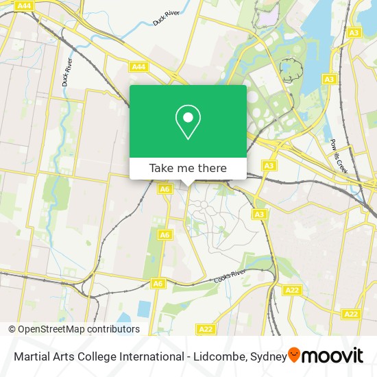 Martial Arts College International - Lidcombe map