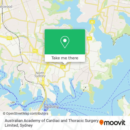 Australian Academy of Cardiac and Thoracic Surgery Limited map