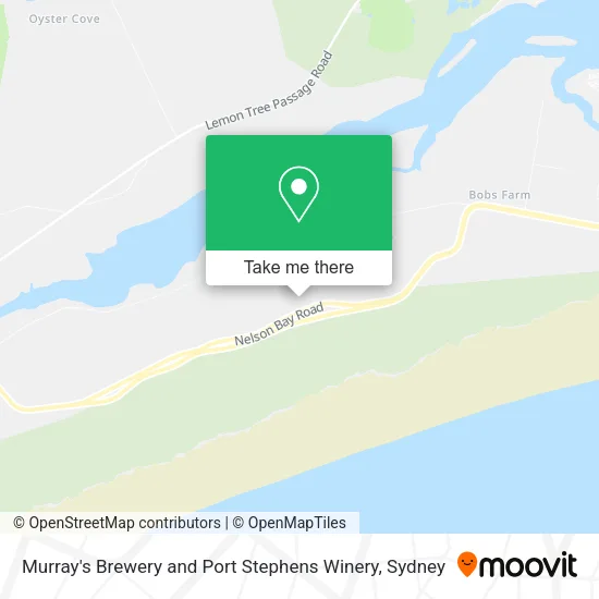 Murray's Brewery and Port Stephens Winery map
