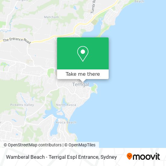 Wamberal Beach - Terrigal Espl Entrance map