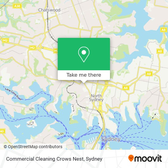 Mapa Commercial Cleaning Crows Nest