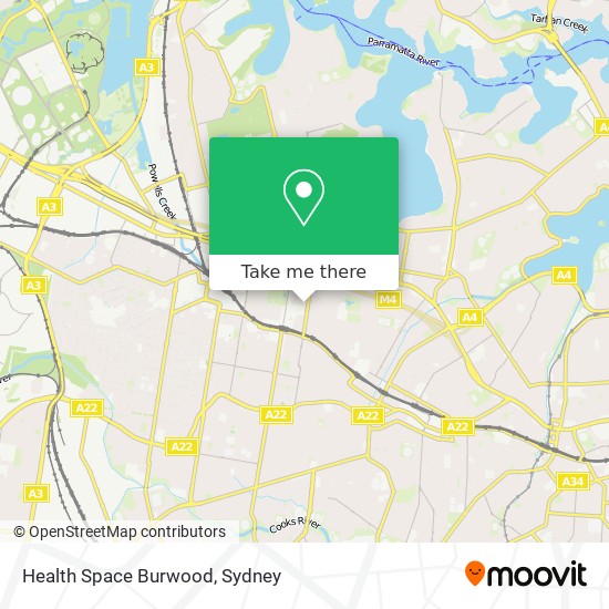Health Space Burwood map