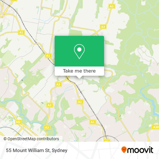 Mapa 55 Mount William St