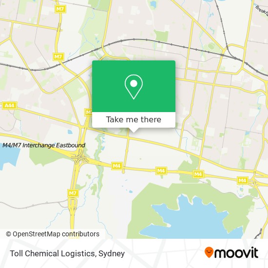 Toll Chemical Logistics map