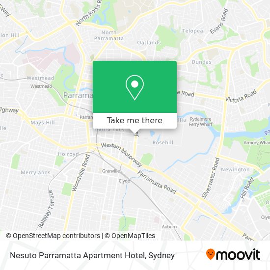 Nesuto Parramatta Apartment Hotel map