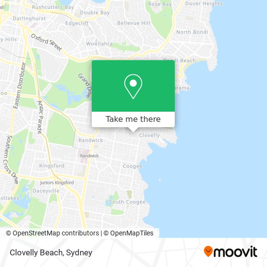 Clovelly Beach map