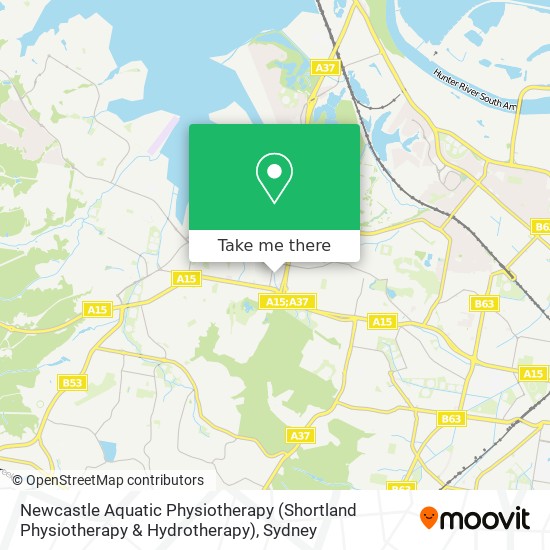 Mapa Newcastle Aquatic Physiotherapy (Shortland Physiotherapy & Hydrotherapy)