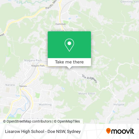 Mapa Lisarow High School - Doe NSW