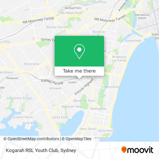 Mapa Kogarah RSL Youth Club