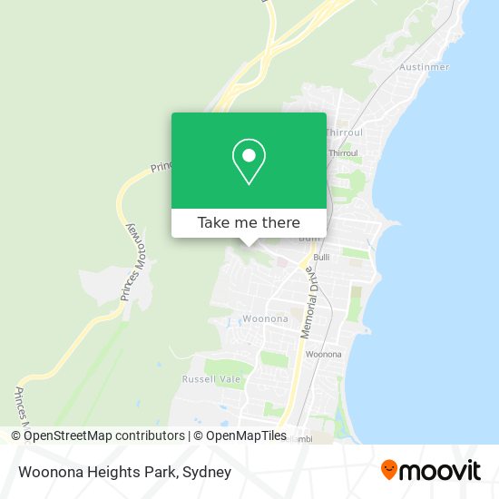 Mapa Woonona Heights Park