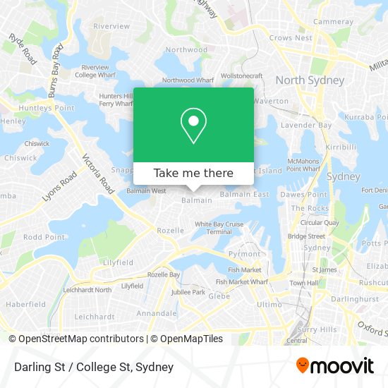 Darling St / College St map
