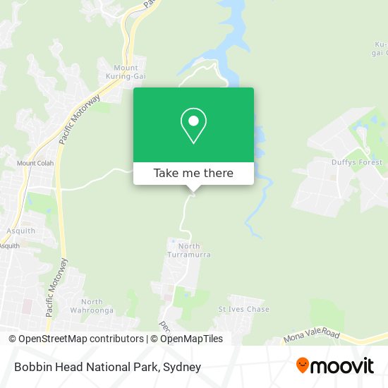 Bobbin Head National Park map