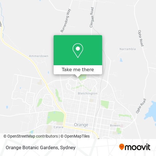 Orange Botanic Gardens map