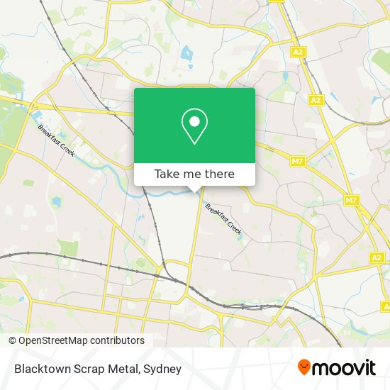 Blacktown Scrap Metal map