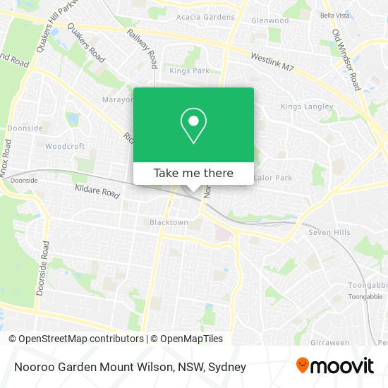 Nooroo Garden Mount Wilson, NSW map