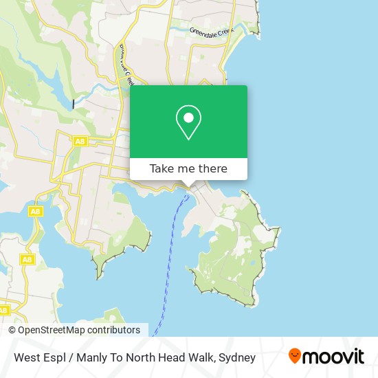 Mapa West Espl / Manly To North Head Walk