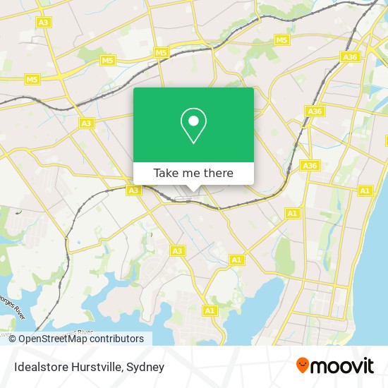 Idealstore Hurstville map