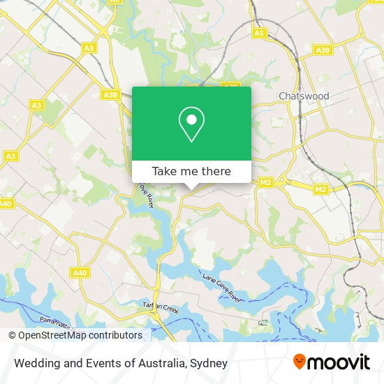 Mapa Wedding and Events of Australia