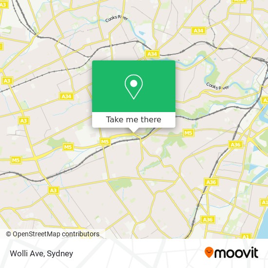 Mapa Wolli Ave