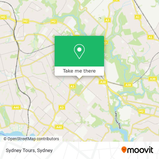Sydney Tours map