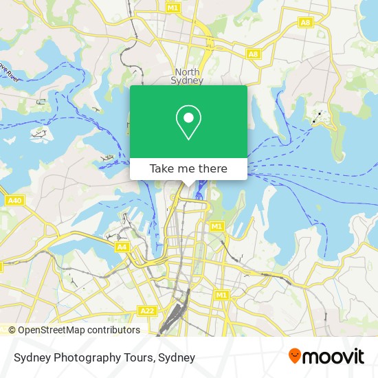 Sydney Photography Tours map