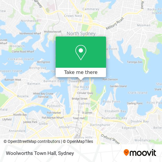 Woolworths Town Hall map