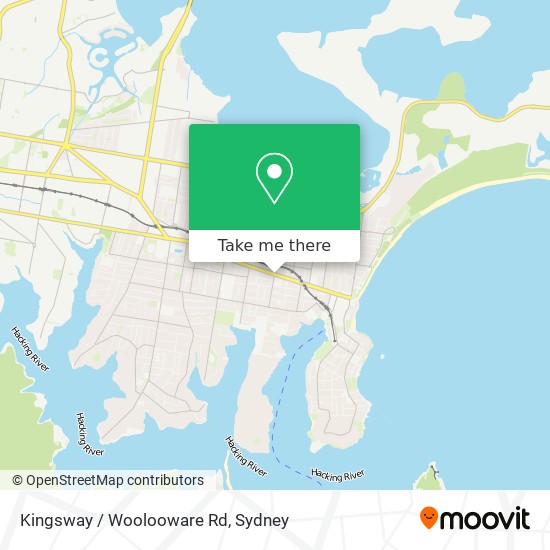 Mapa Kingsway / Woolooware Rd