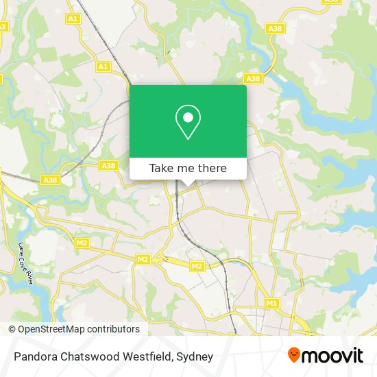 Pandora Chatswood Westfield map