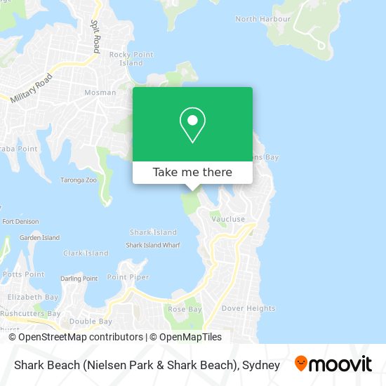 Shark Beach (Nielsen Park & Shark Beach) map