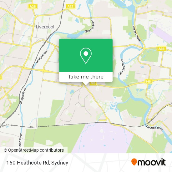 160 Heathcote Rd map