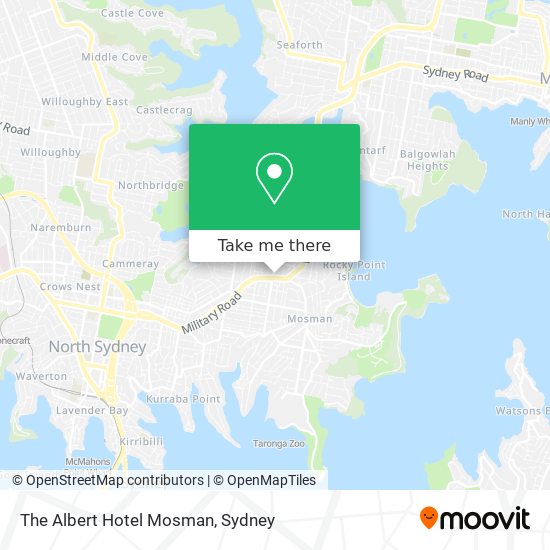 Mapa The Albert Hotel Mosman