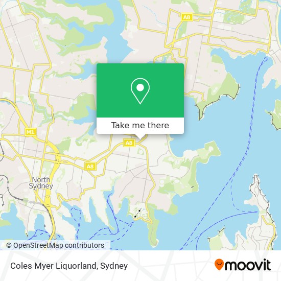 Mapa Coles Myer Liquorland