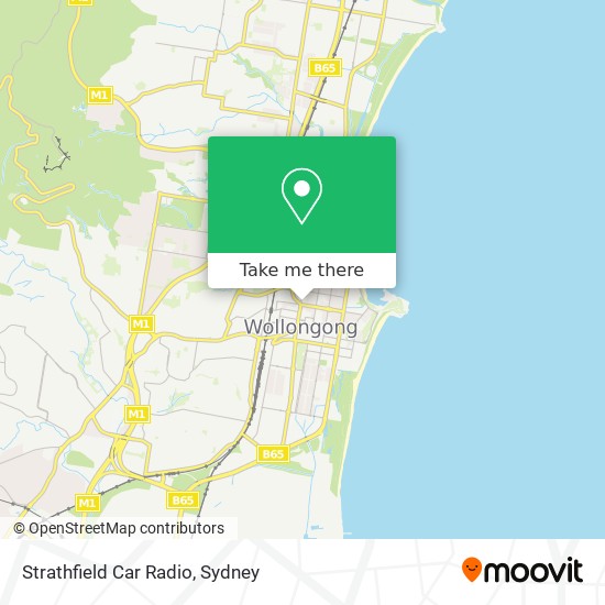 Mapa Strathfield Car Radio