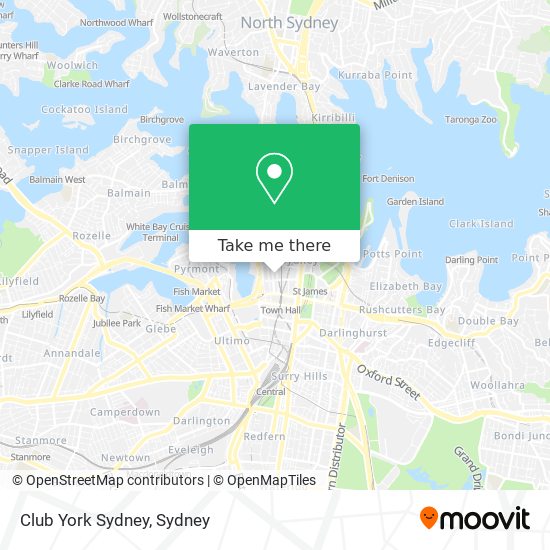 Club York Sydney map
