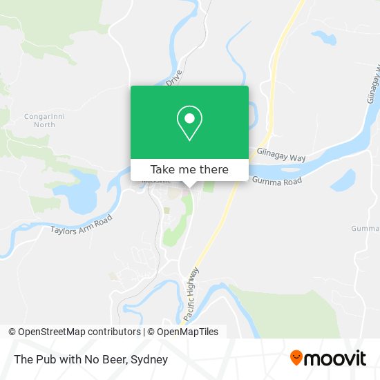 The Pub with No Beer map