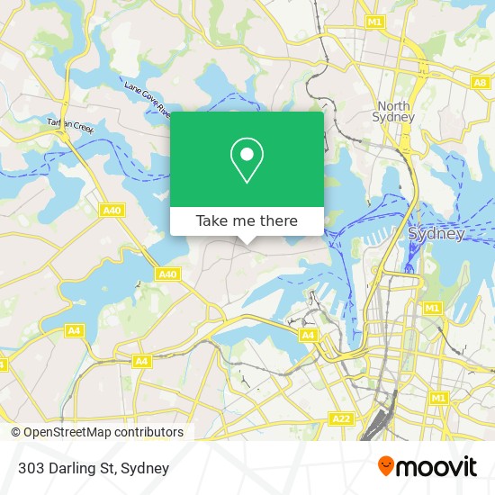 303 Darling St map