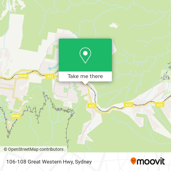 106-108 Great Western Hwy map