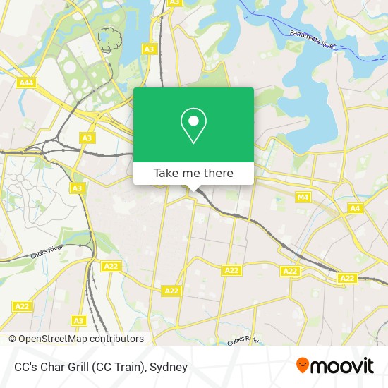 Mapa CC's Char Grill (CC Train)