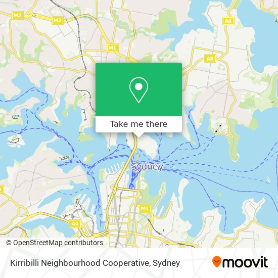 Kirribilli Neighbourhood Cooperative map